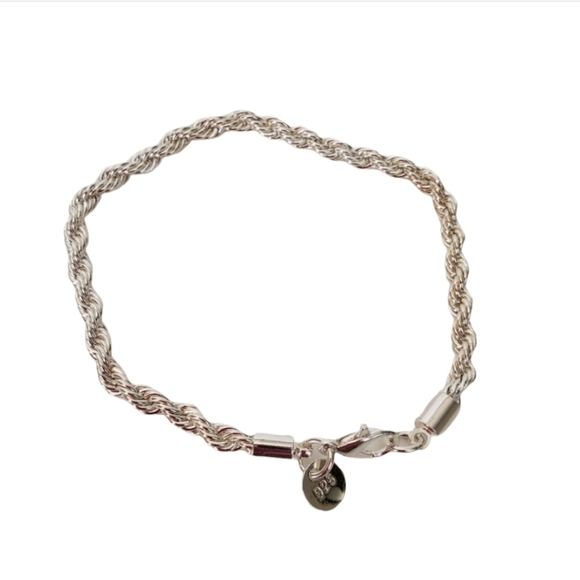 Jewelry Silver Plated Rope Chain Bracelets Christmas Gift Poshmark